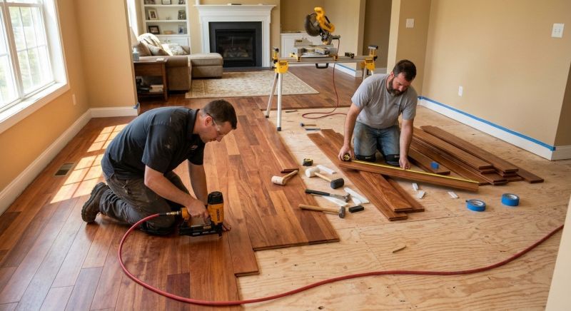 Cherry Floor Installation in Boulder City, NV